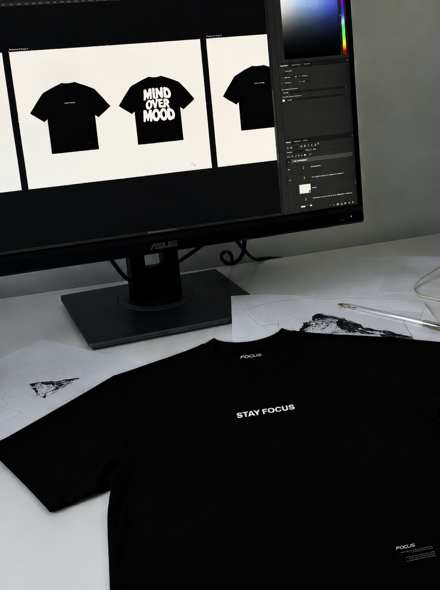 Proceso de diseño de una camiseta STATE OF MIND